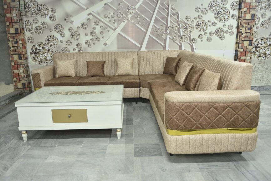Luxury 7 Seater L Shape Sofa With Table